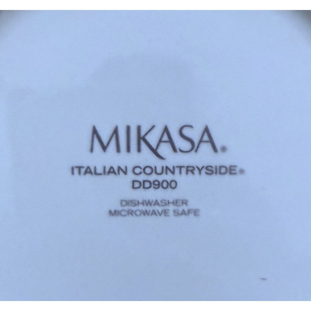 2 Mikasa Italian Countryside Salad Plates White Ribbed Stoneware DD900 8-5/8" - Picture 4 of 7
